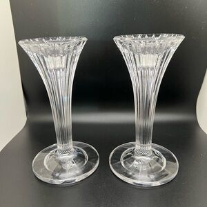 PAIR of WATERFORD MARQUIS CORINTH 6" CANDLESTICKS | CANDLE HOLDER.

L